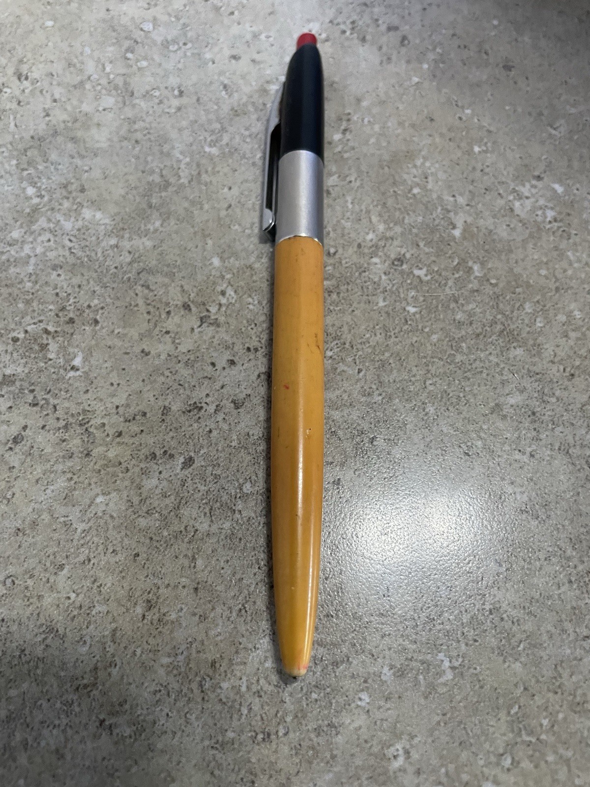 Vintage Scripto USA Advertising Pen Featuring Unique Pocket Clip Release