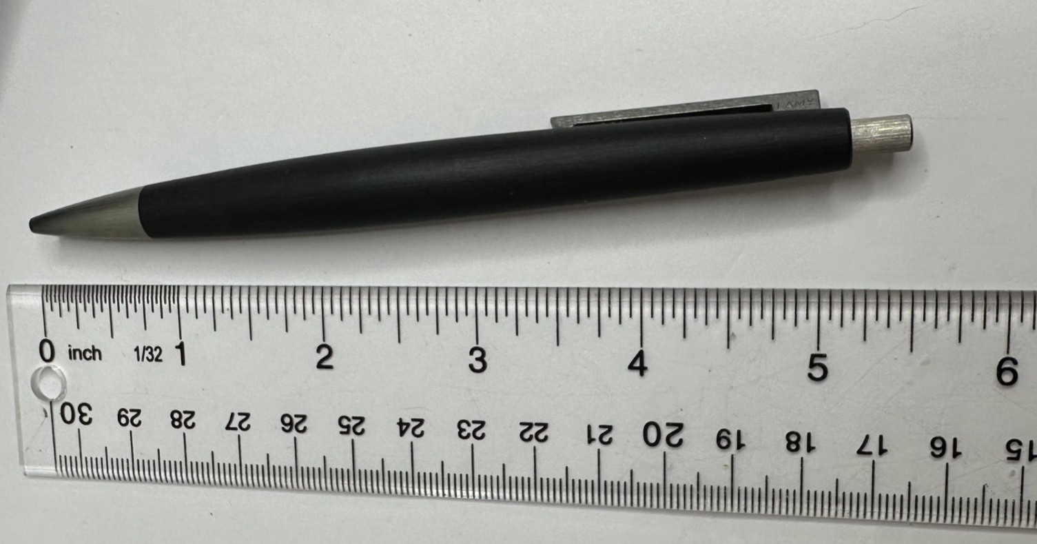 Lamy Ballpoint Pen Black Brushed Stainless Steel 2000