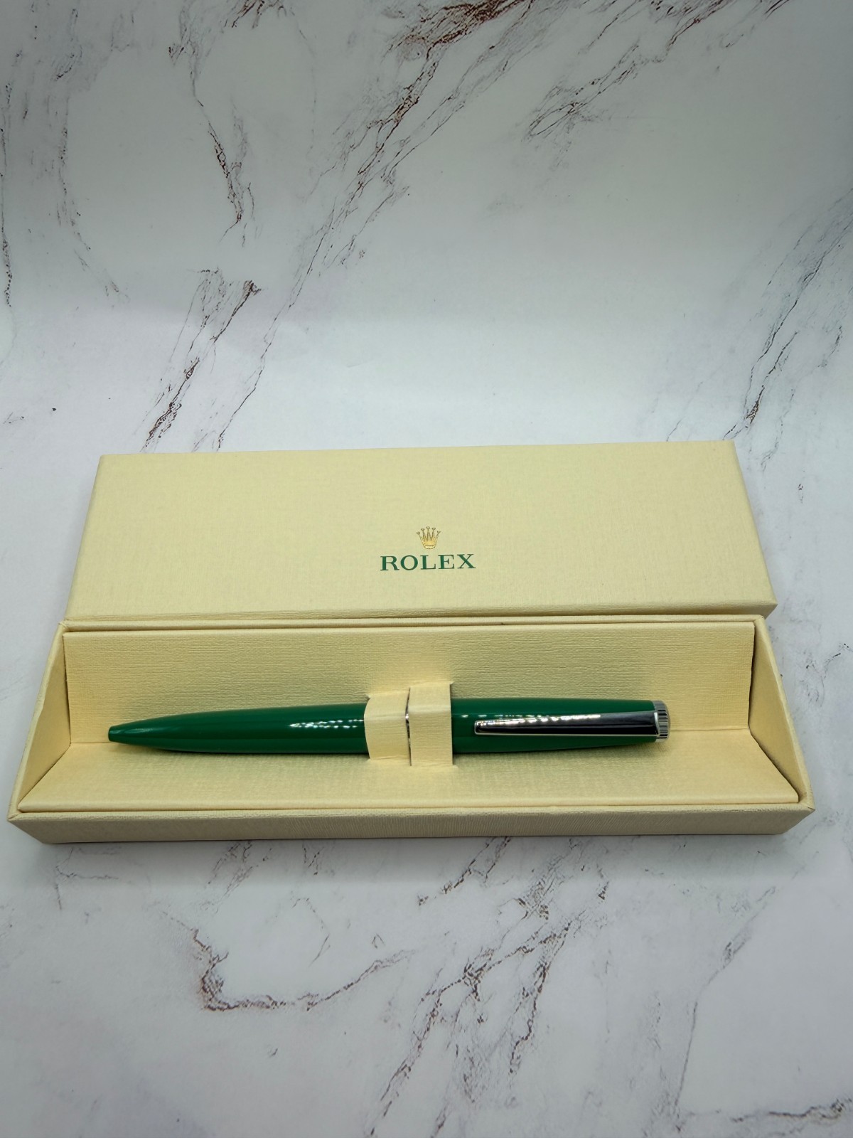 Rolex Green Emerald Emblem Twist Ballpoint Pen AD VIP Gift