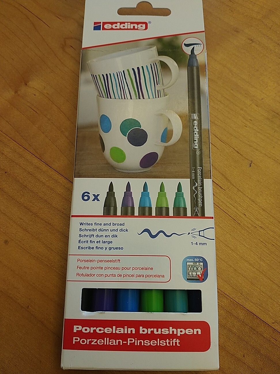 Edding 4200 porcelain brushpen Set Of 6 U.S. Seller Fast Free Shipping Authentic