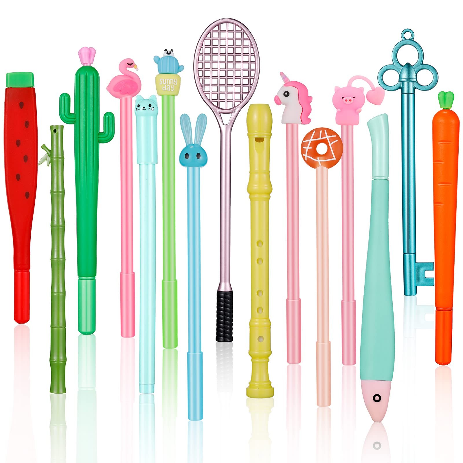 15 Pcs Funny Pens Fun Cool Pen Bulk Unique Unicorn Cactus Kawaii Novelty 1 Count