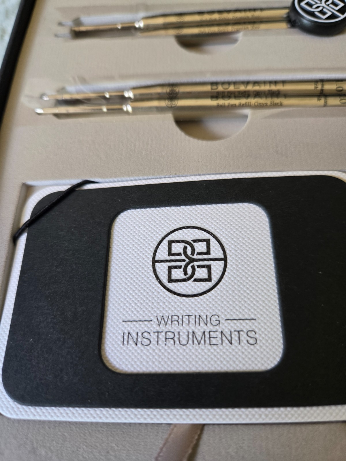 Bolvaint Pen Stainless & Polished Black Paladium 2 Blue/2 Black Refills, Boxed