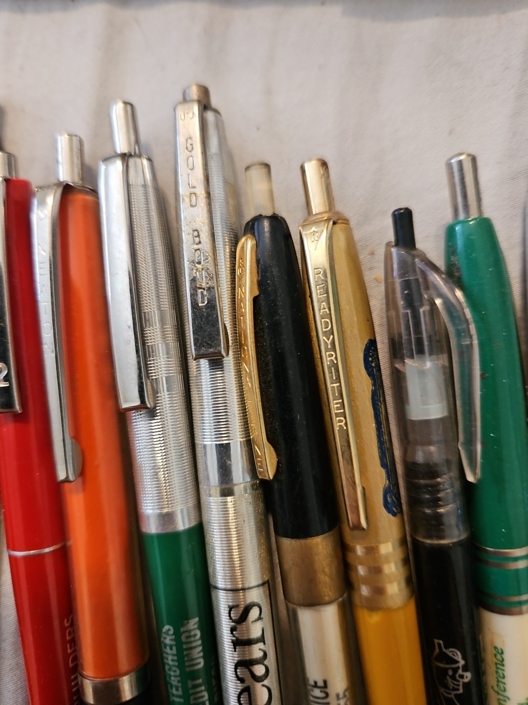 Lot of 15 Vintage Advertising Ballpoint Pens Branded Rare+ Bic Clic