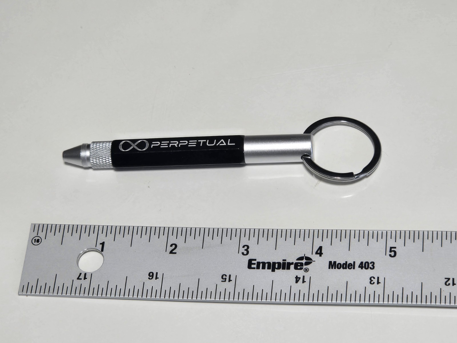 Perpetual Multifunction Mini Ballpoint Pen Screwdriver Touchscreen Keychain Swag