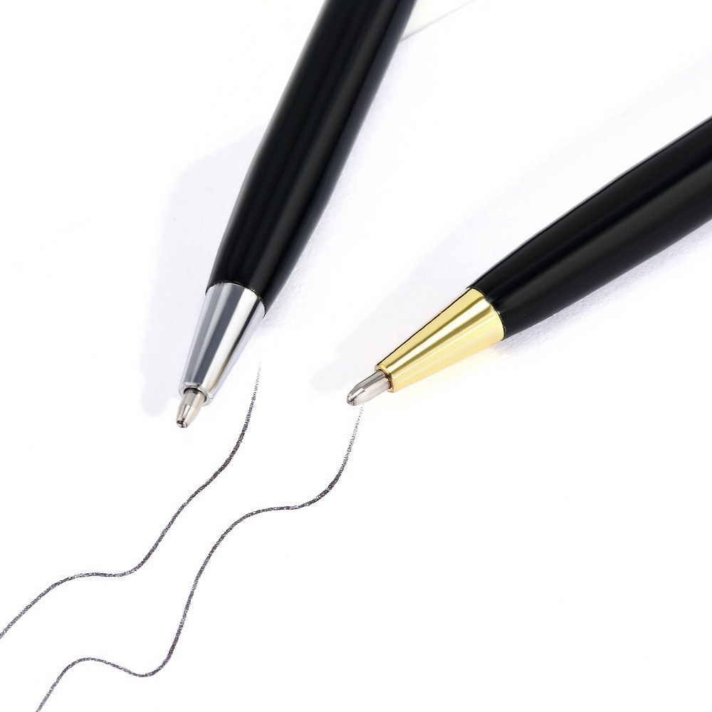 Stainless Steel Ballpoint Pen Ball Point Writing Pen Student Stationery Retro US