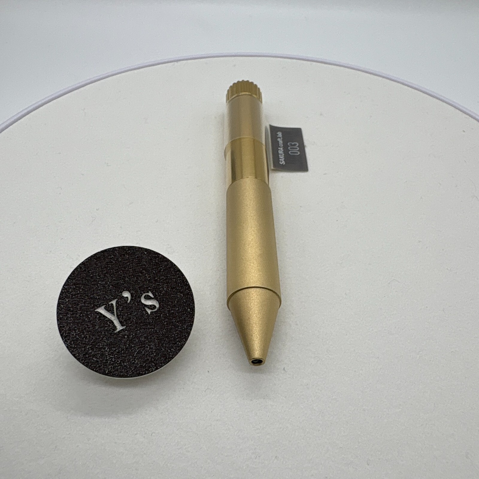 Sakura Craft Lab 003 Ballpoint Pen Black Ink Brass Body Japan Limited Gold New