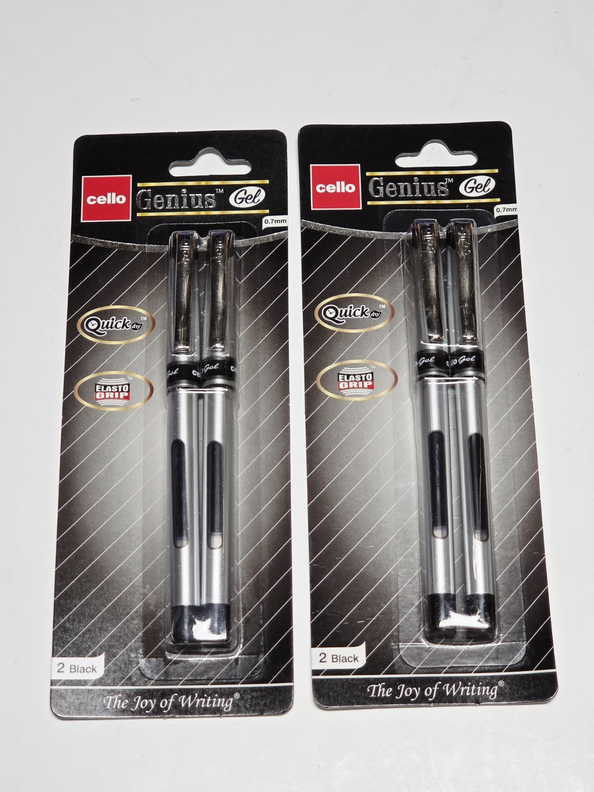 Cello Genius Gel Quick Dry 0.7mm 4pc Black