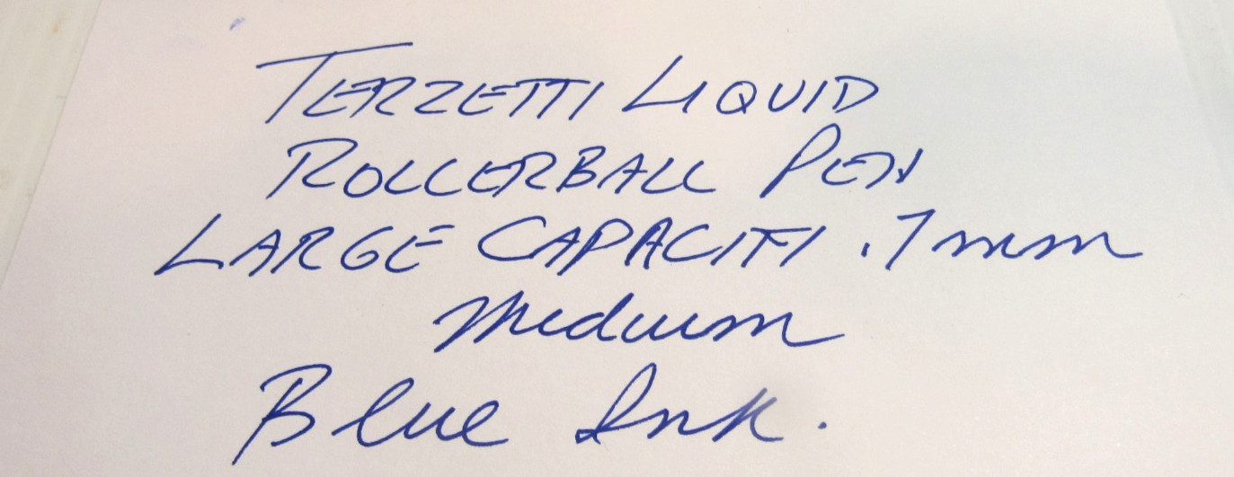 LOT OF 5 Terzetti .7 Medium BLUE INK LIQUID ROLLERBALL PENS-CLOSEOUT DEAL