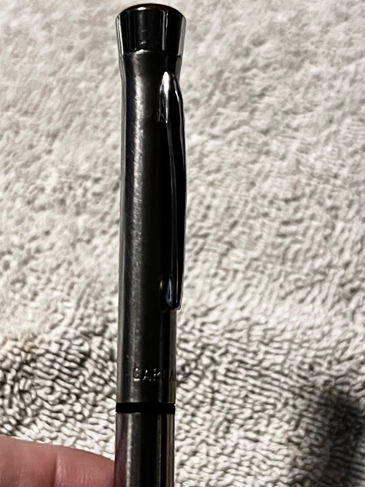 VINTAGE GARLAND BUBBLE TOP Ballpoint Pen MERCEDES BENZ SILVER METAL INGRAVED🖊️