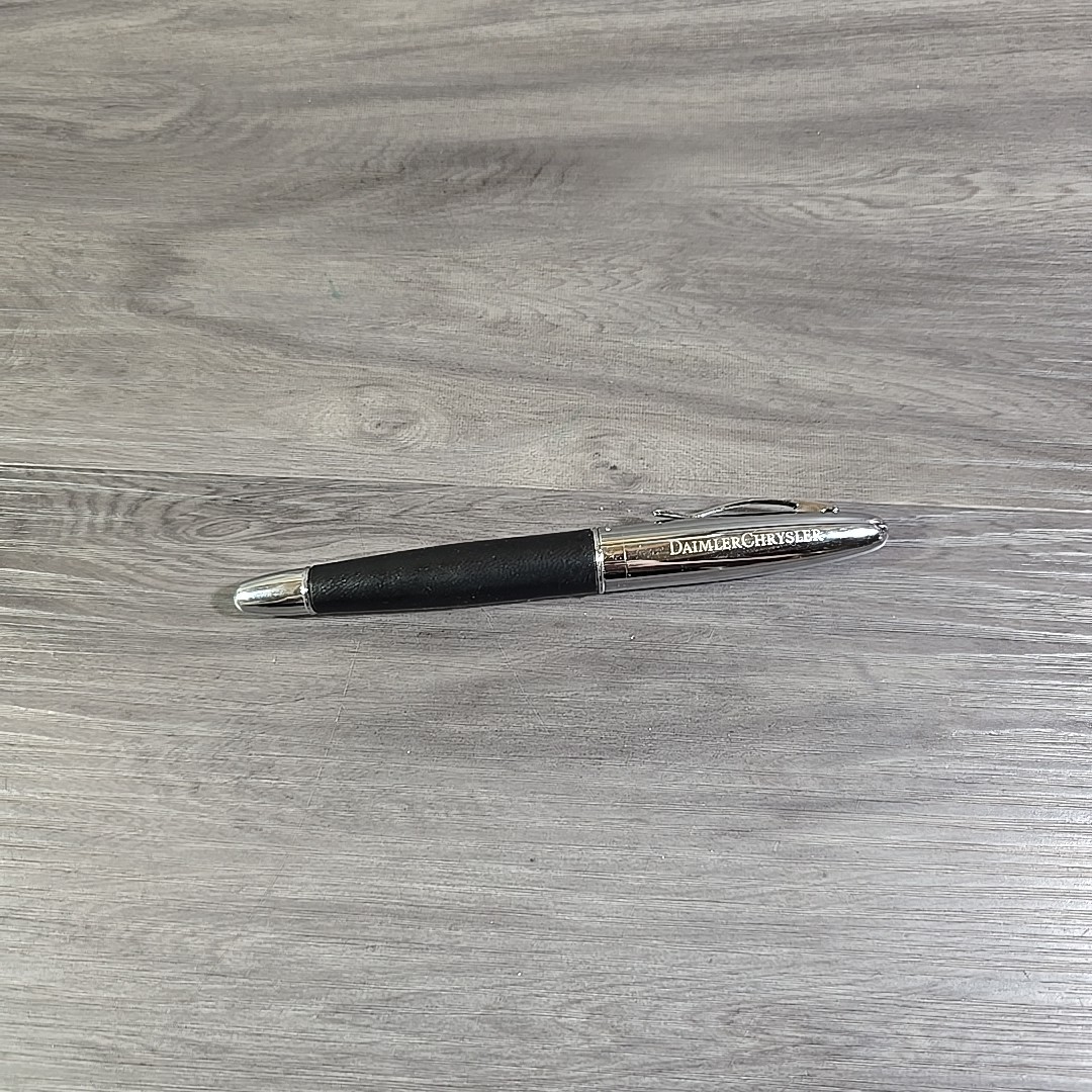 BETTONI Ballpoint Pen Daimler Chrysler Metal With Leather?