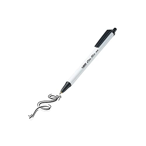 BIC Clic Stic Retractable Ballpoint Pens, Medium Point 1.0mm, Black, 24 Count