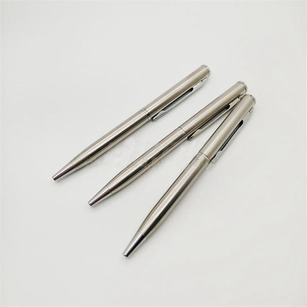 Mini Pocket-size Ballpoint Pen Metal Rotating Small Portable Oil Black Cute Pen