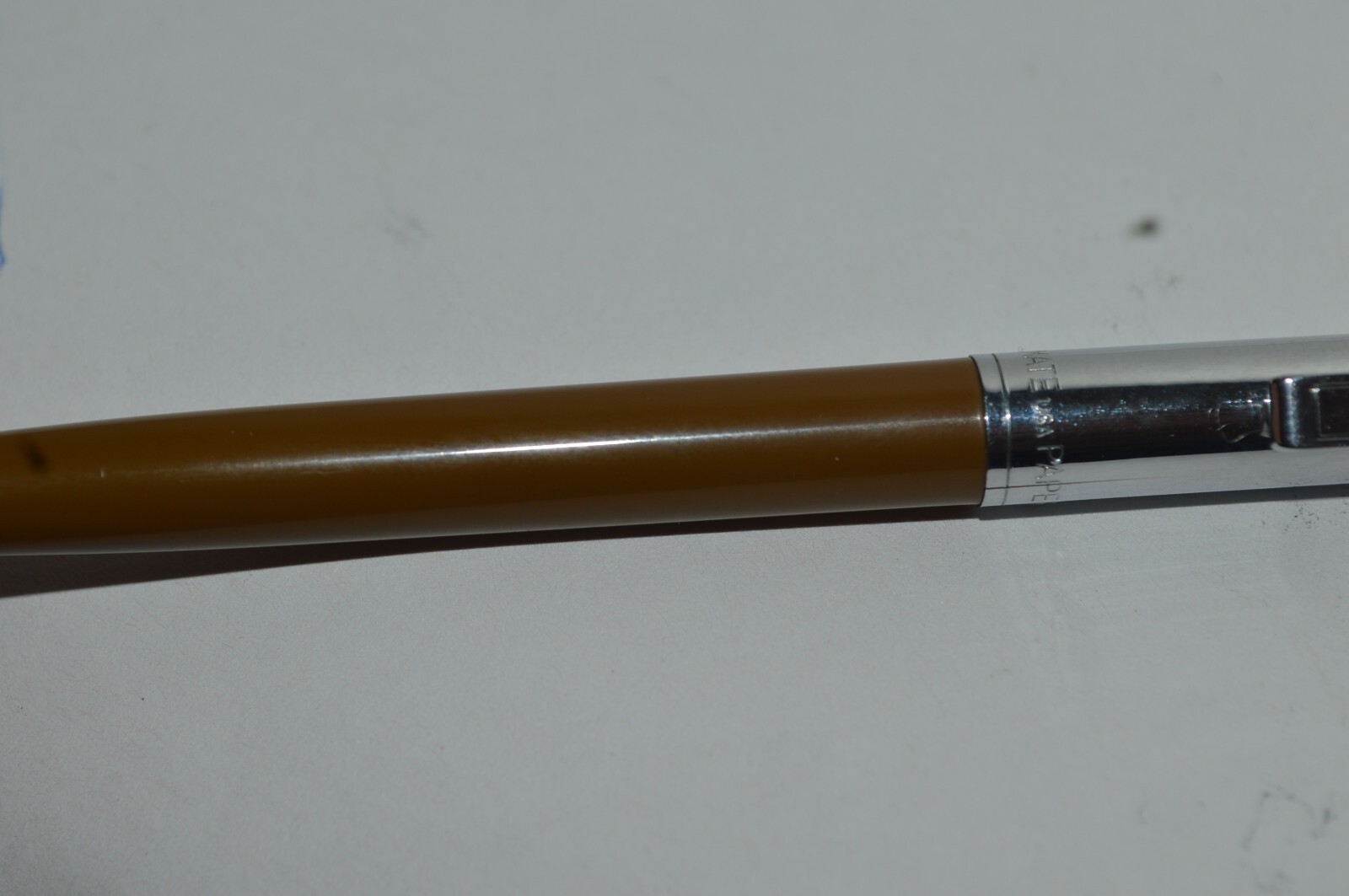 PAPER MATE Profile Slim Grip Ballpoint Pen Brown-Chrome Barrel Made In USA 1990s
