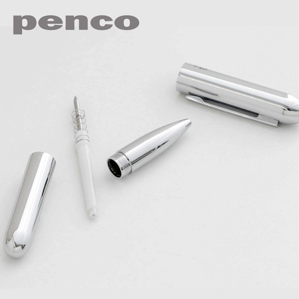 HIGHTIDE PENCO BULLET Ball Point Pen 0.7mm Solid Brass Body Japan Made