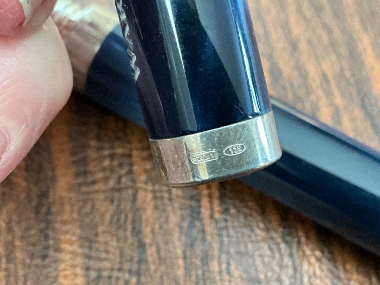MONTEGRAPPA 1912 BLUE CELLULOID SILVER 925 BALLPOINT PEN Warburg Pincus