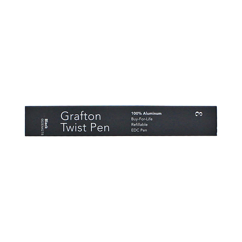 Everyman Grafton Mini Twist Ballpoint Pen, Black