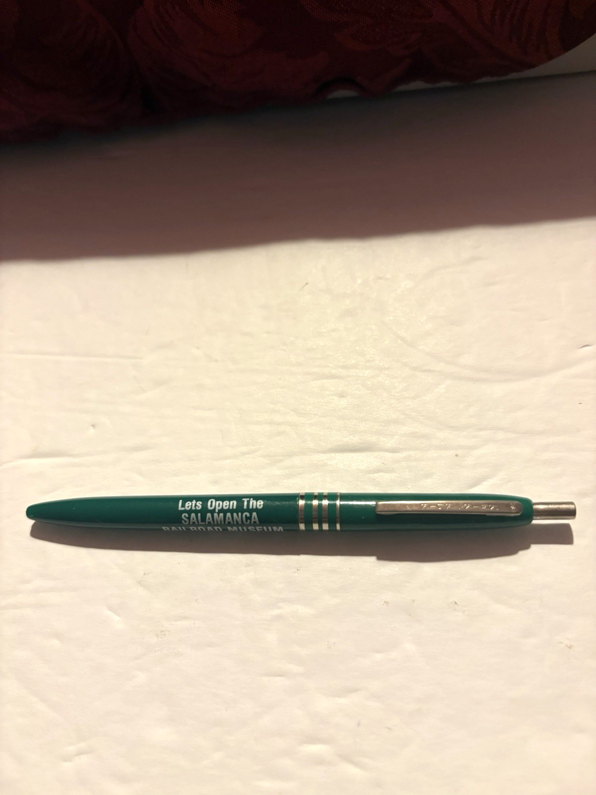 Vintage 1981 Ballpoint Pen Let’s Open the Salamanca Railroad Museum Kwik Klik