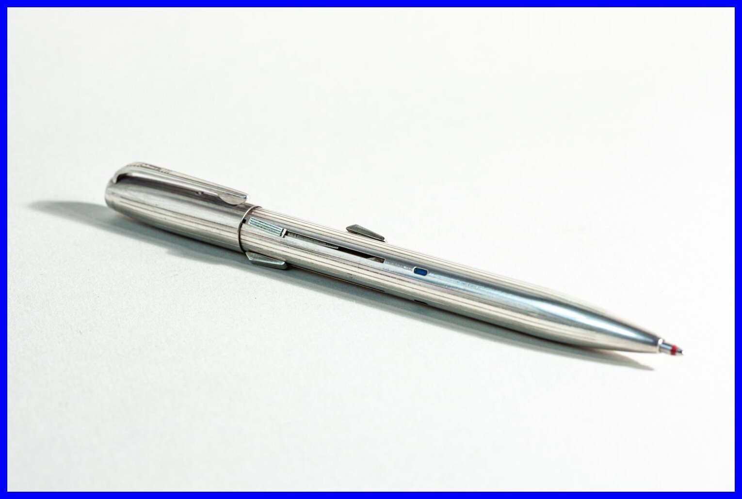 1960’s Fend Silver-Plated Ballpoint Pen / 4 Color Multi Color