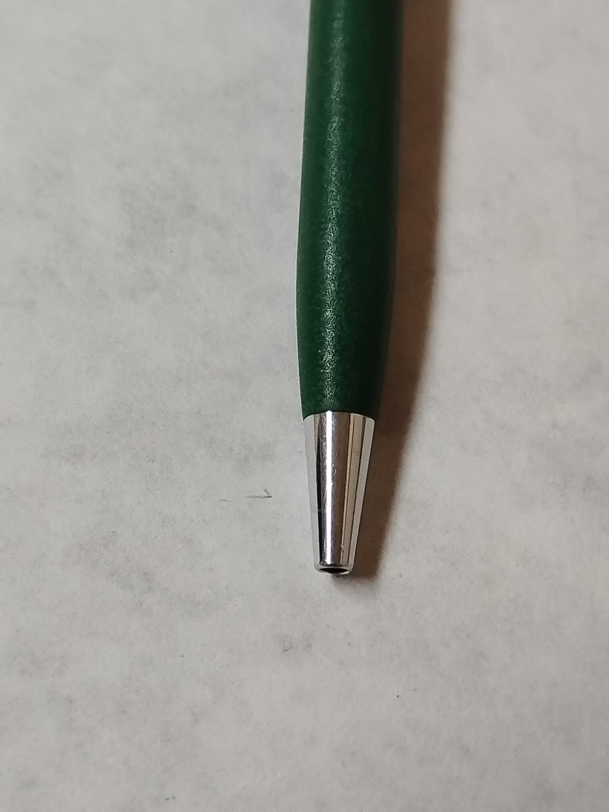 Vintage Quill Green Gold Trim Ballpoint Pen Made In USA Tested And Working#K4