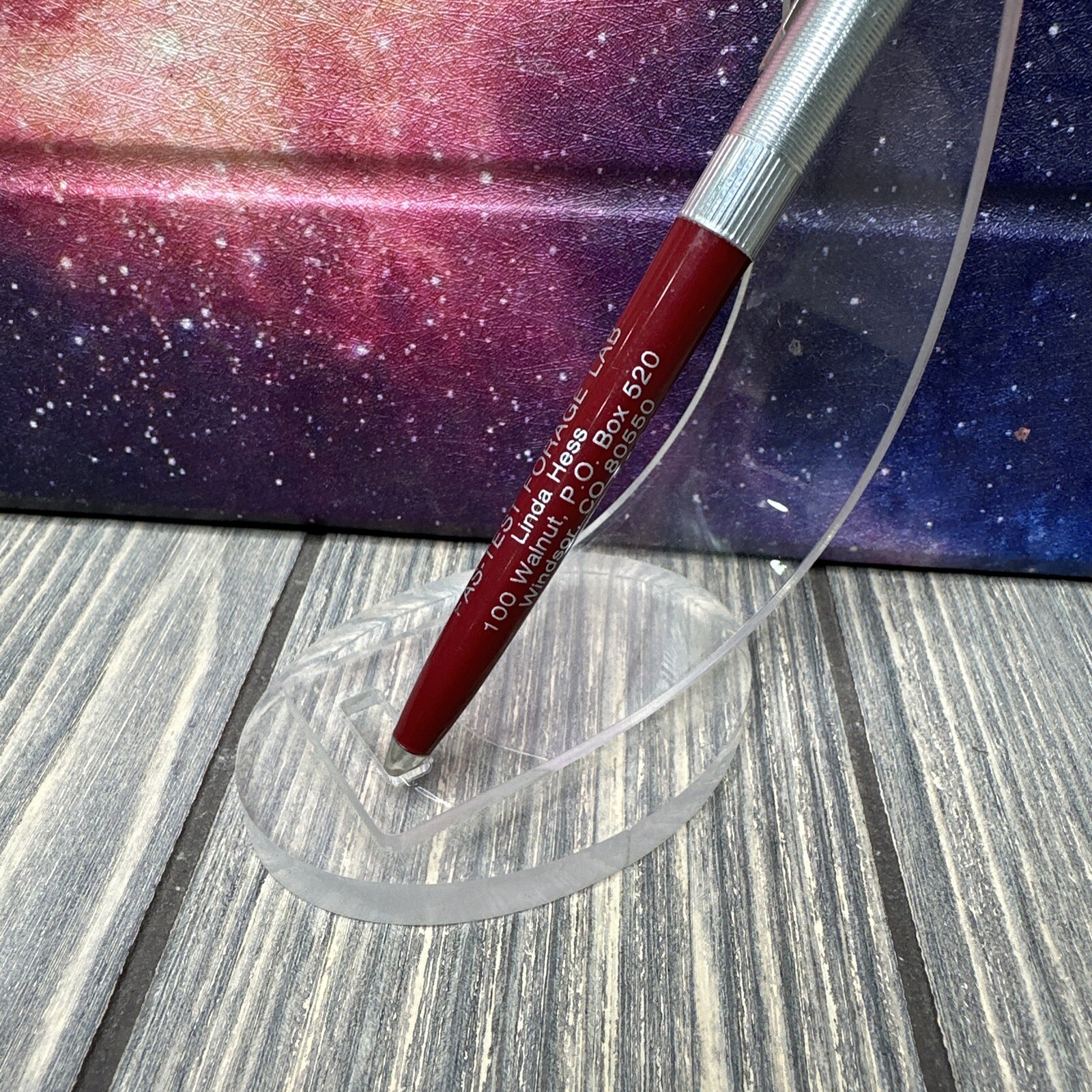 Vintage Fas-test Forage Lab Linda Hess Windsor CO Pen Advertisement