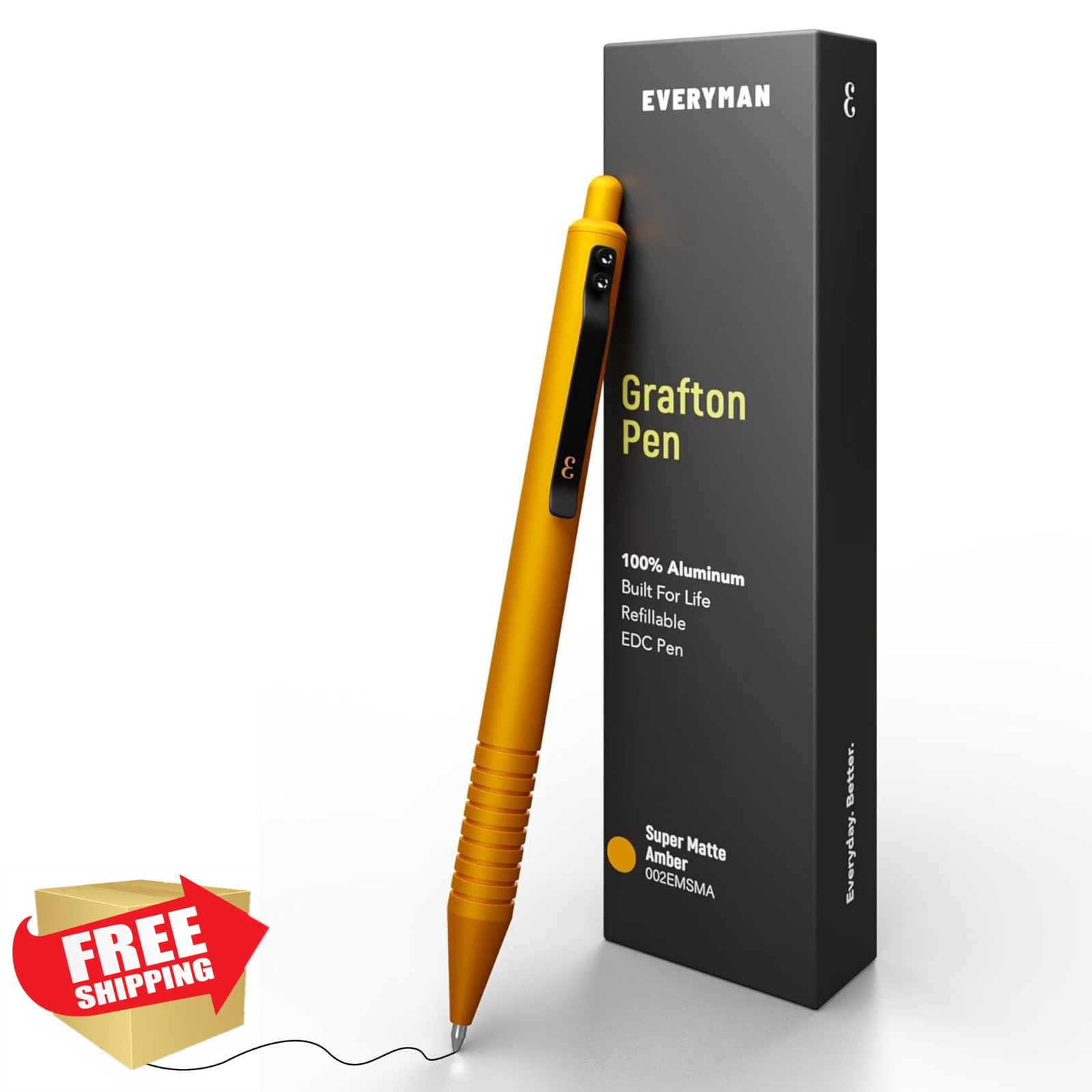 Everyman Amber Gel Pen Full Click 0.7mm