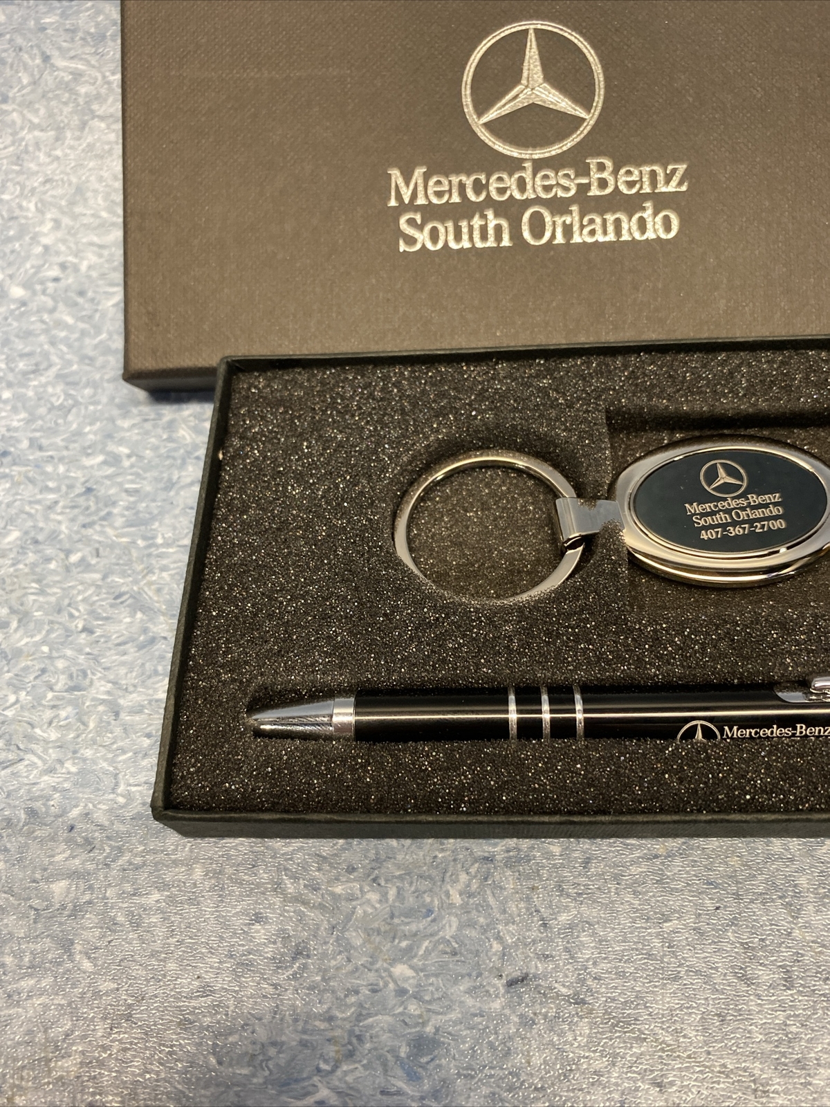 Mercedes Benz Pen with Gift Box key chain Engraved South Orlando Florida READ