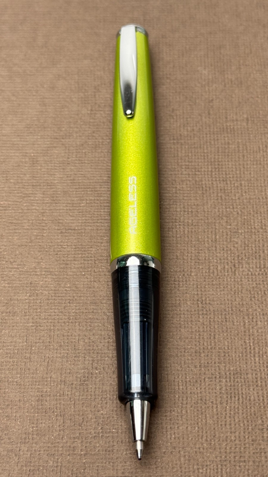 Pilot Ageless Present Pen Lime Green No Box Papers w/ BRFN Refill