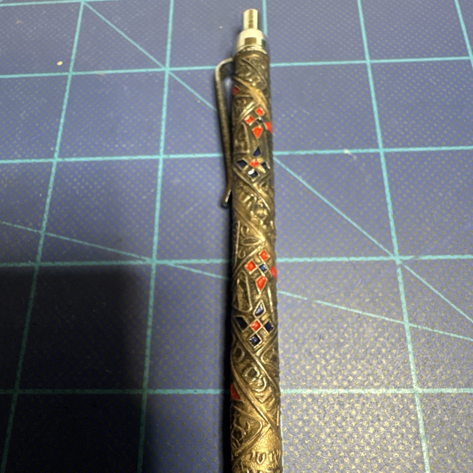 Vtg 1960’s Globus Ball Point Pen Tribes of Israel Sterling Silver 925/enamel