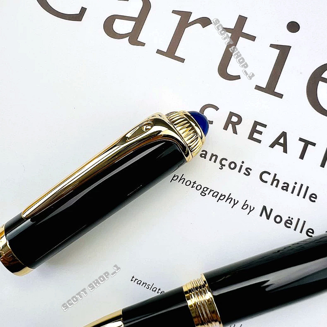 CARTIER Black Gold Composite Rollerball Pen Executive AD VIP Gift Rare