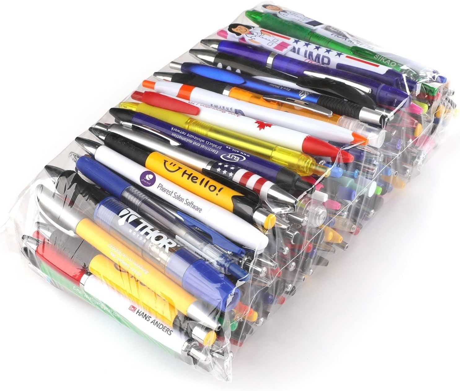 Wholesale Misprinted Pens 100 Pack Assortment