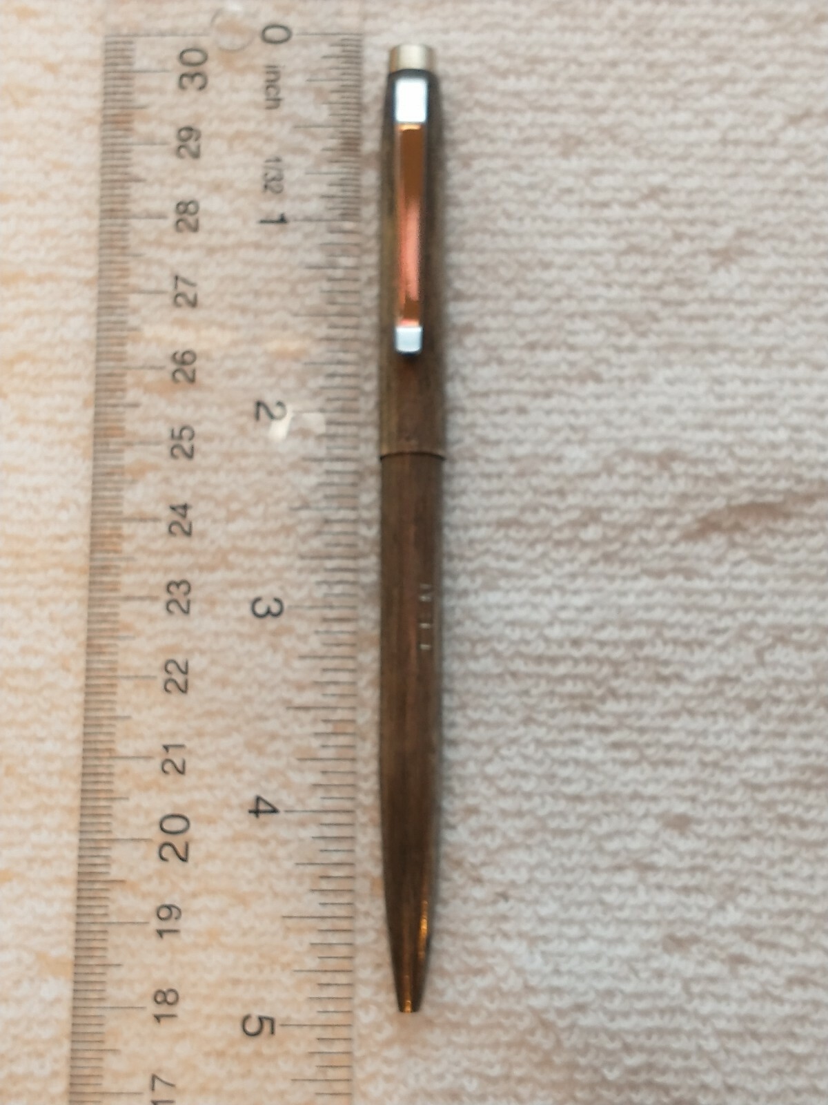 ANTIQUE SOLID STERLING SILVER «925» VINTAGE BALLPOINT PEN CAP ACTION NICE PATINA