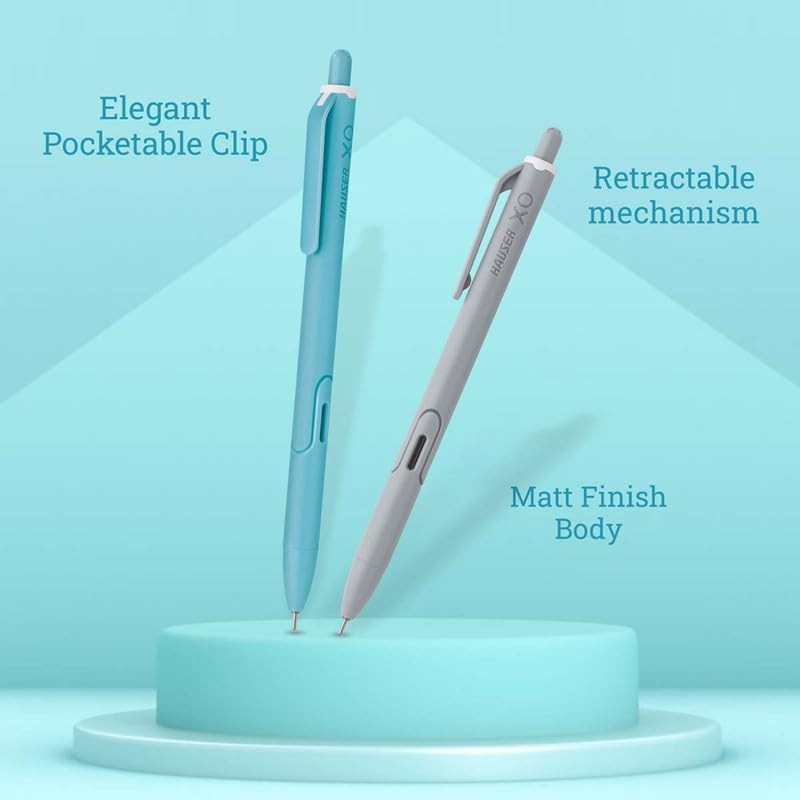 Hauser XO RT Retractable Ball Pen With Comfortable Grip For Smudge Free Writing