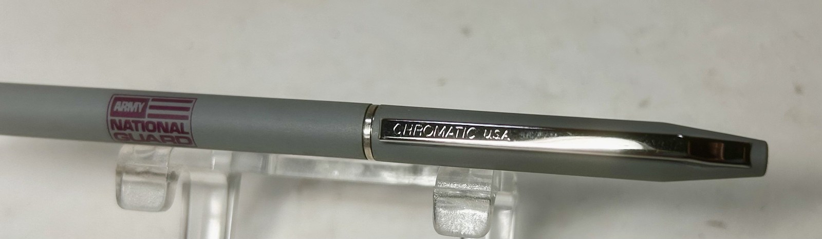 1986 Ritepoint CHROMATIC Deluxe Salesman Sample CR-7006 ARMY NATIONAL GUARD Pen