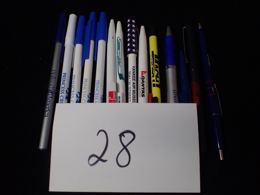(14) Vintage Advertising Ball Point Pens Airlines Cruise Lines Lot 28
