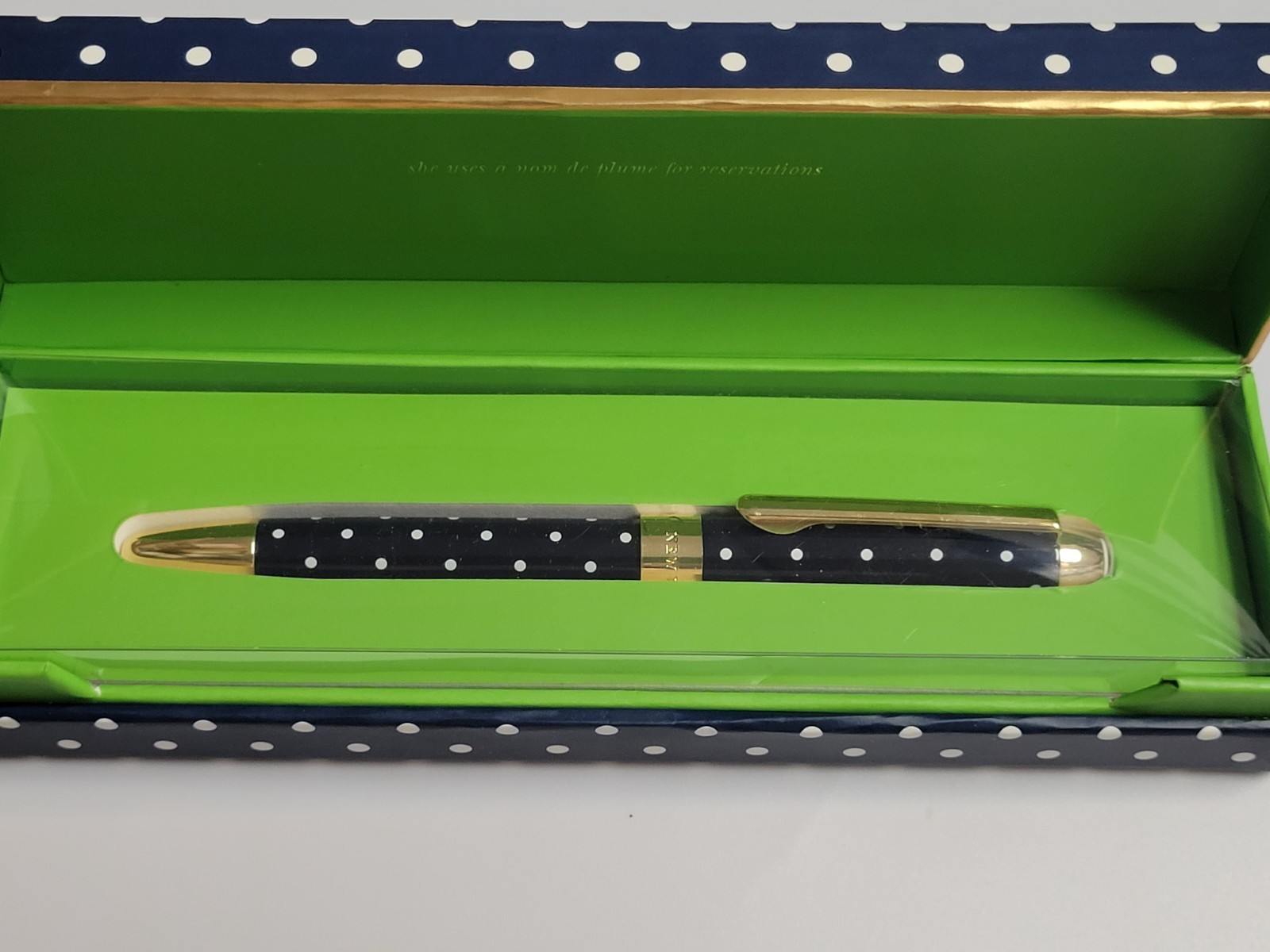 Kate Spade Navy Larabee Dot Ballpoint Pen (2023) Brand New USA Novelty Item