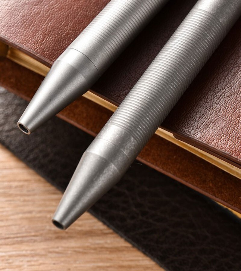 Titanium Alloy Pocket Ball Pen Signature Tactical EDC Pen Free 5pcs G2 Refill