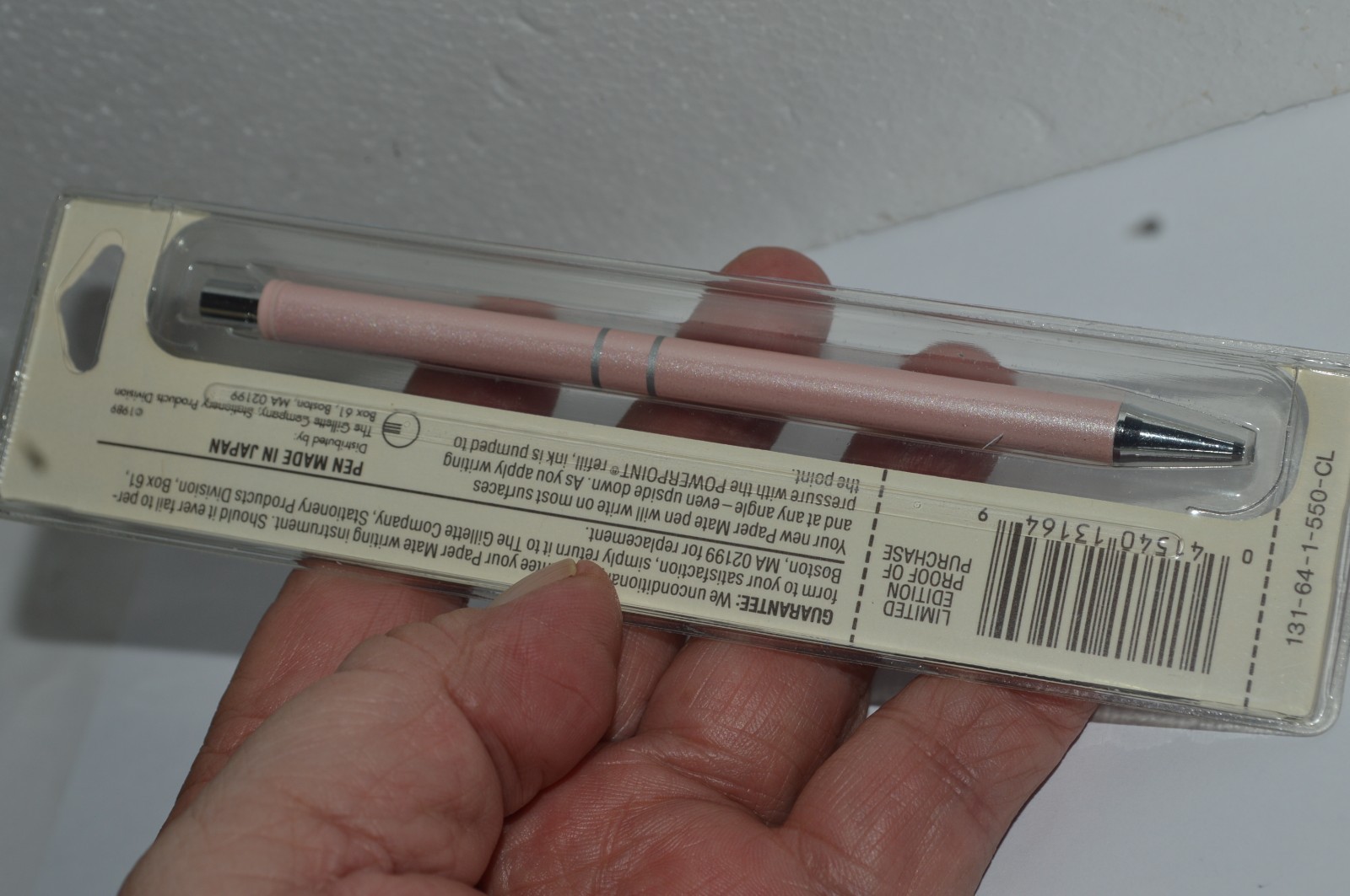 PAPER MATE Limited Edition Ball Pen Pearlescent Soft Pink Japan Made 1989 MIP