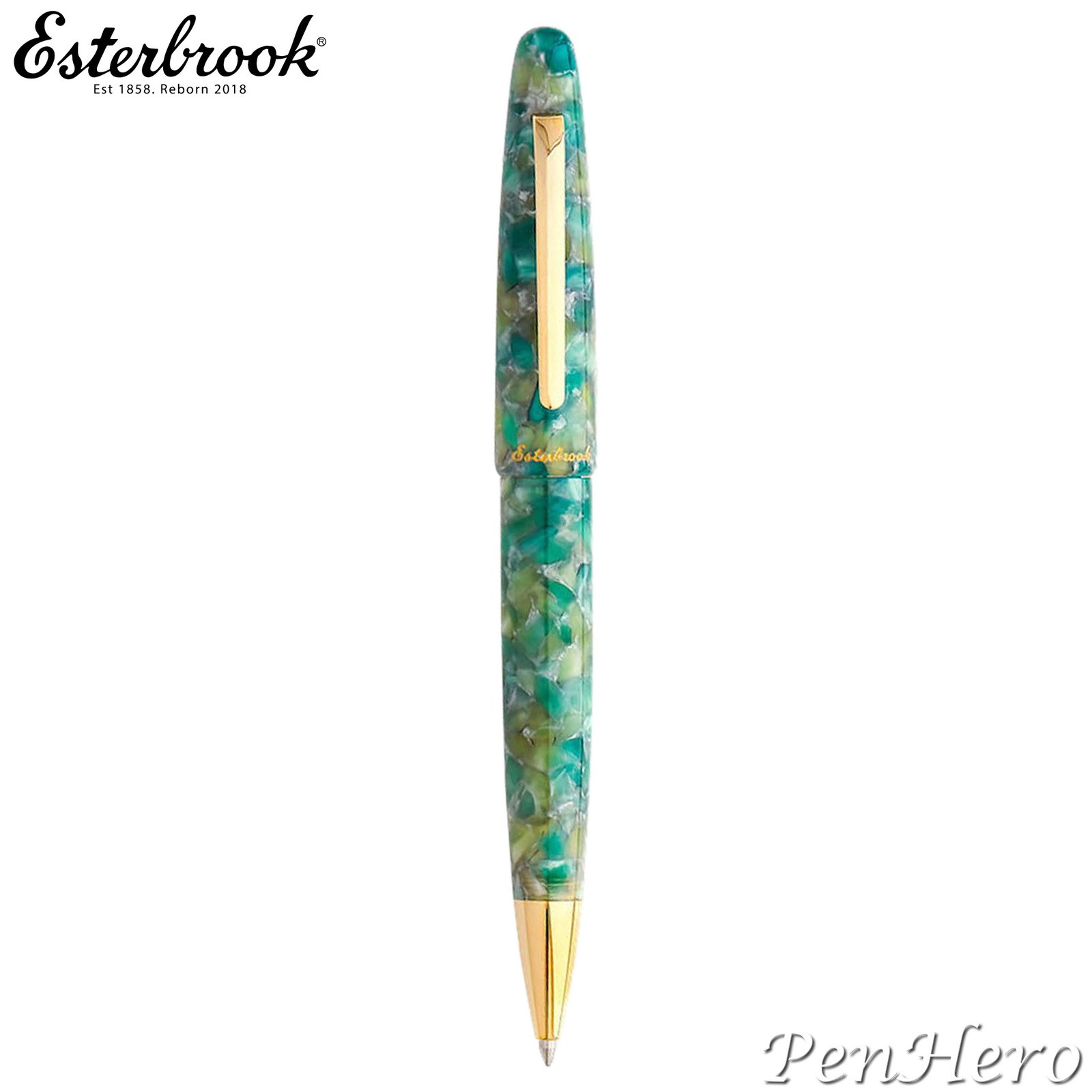 Esterbrook Estie Sea Glass Gold Plate Trim Ballpoint Pen