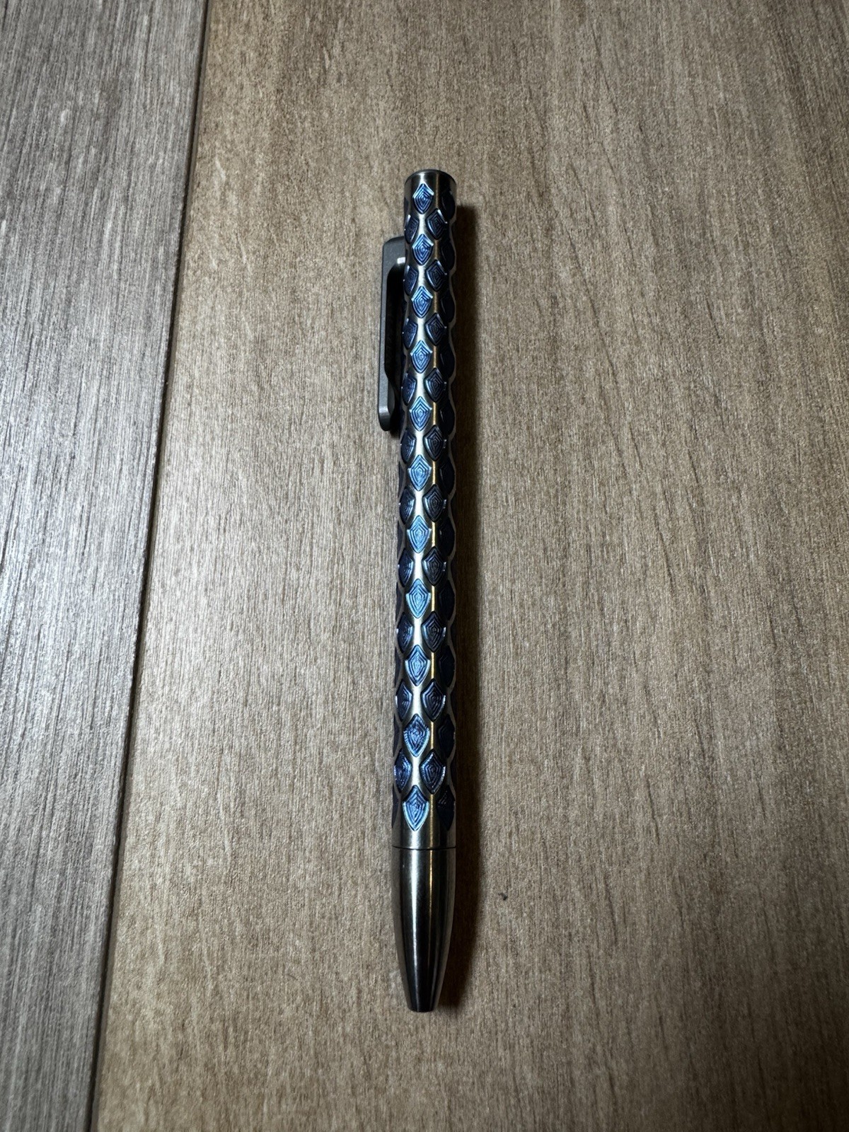 Smooth Precision Pens- Blue Dragon Scales Full Size (Titanium)