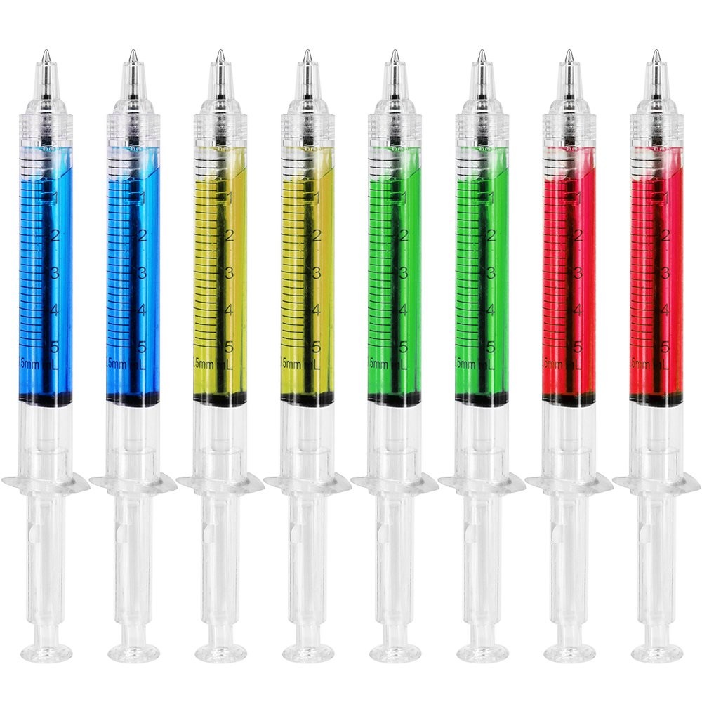 SunAngel Multi-Color Syringe Pen Black Ink Nurse Doctor Office Supplies (24)