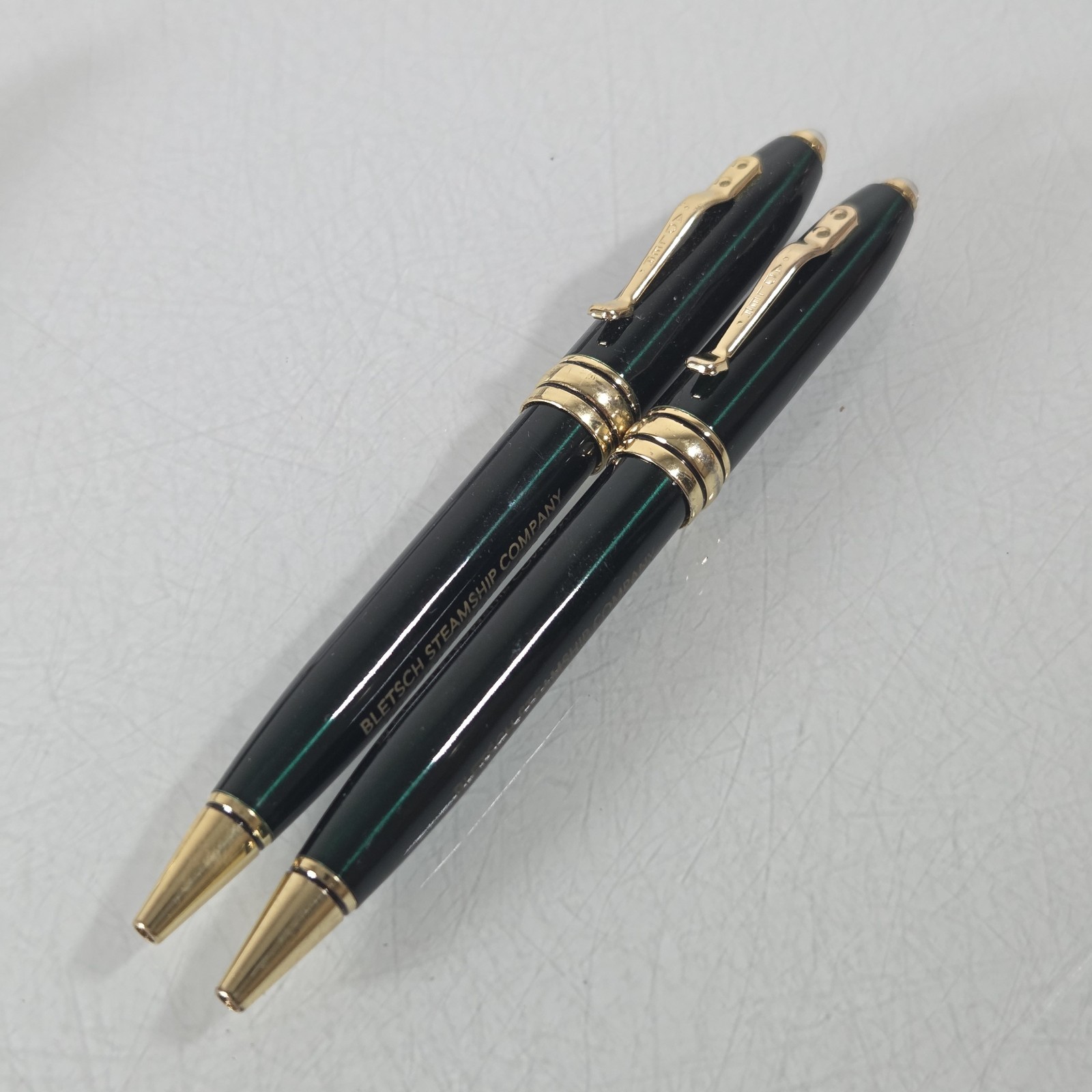 Adler 2 in 1 Royale Excel Green LED Lighted Flashlight Ballpoint Company Name