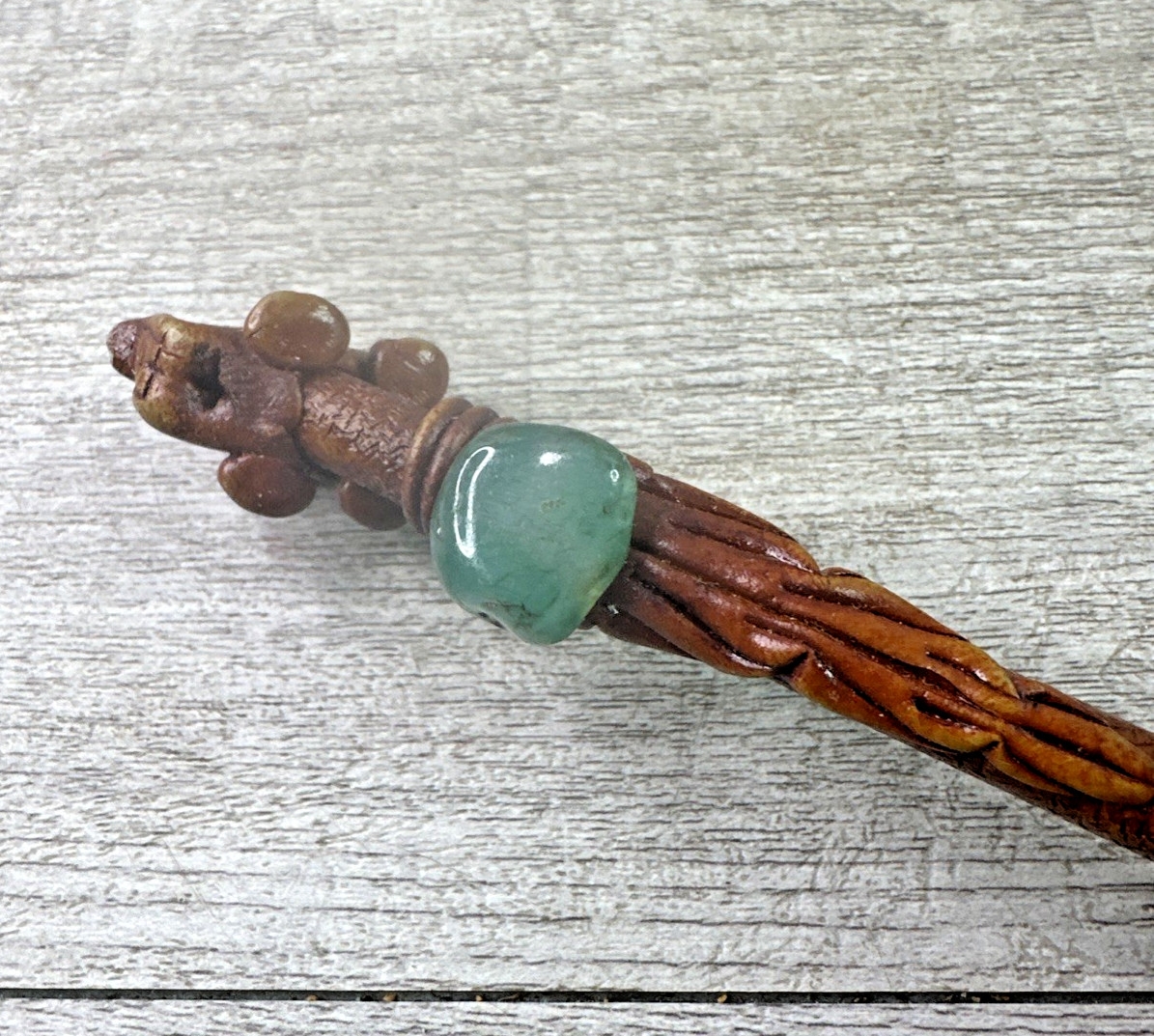 Unique Vtg Lot Of 3 Novelty Hand Detailed Pens Seal, Elephant & Rabbit w/Agates