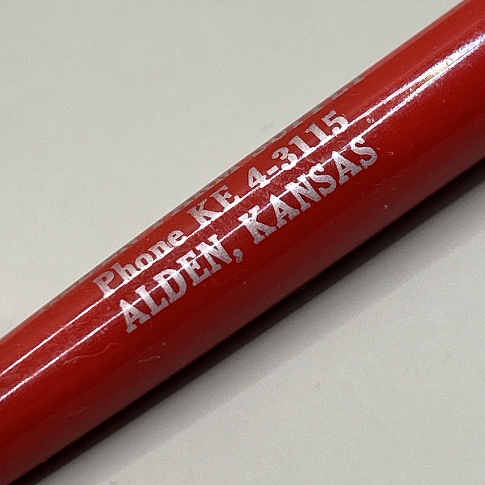 VTG c1950s/60s Rocket Ballpoint Pen ALDEN FARM SUPPLY Alden Kansas