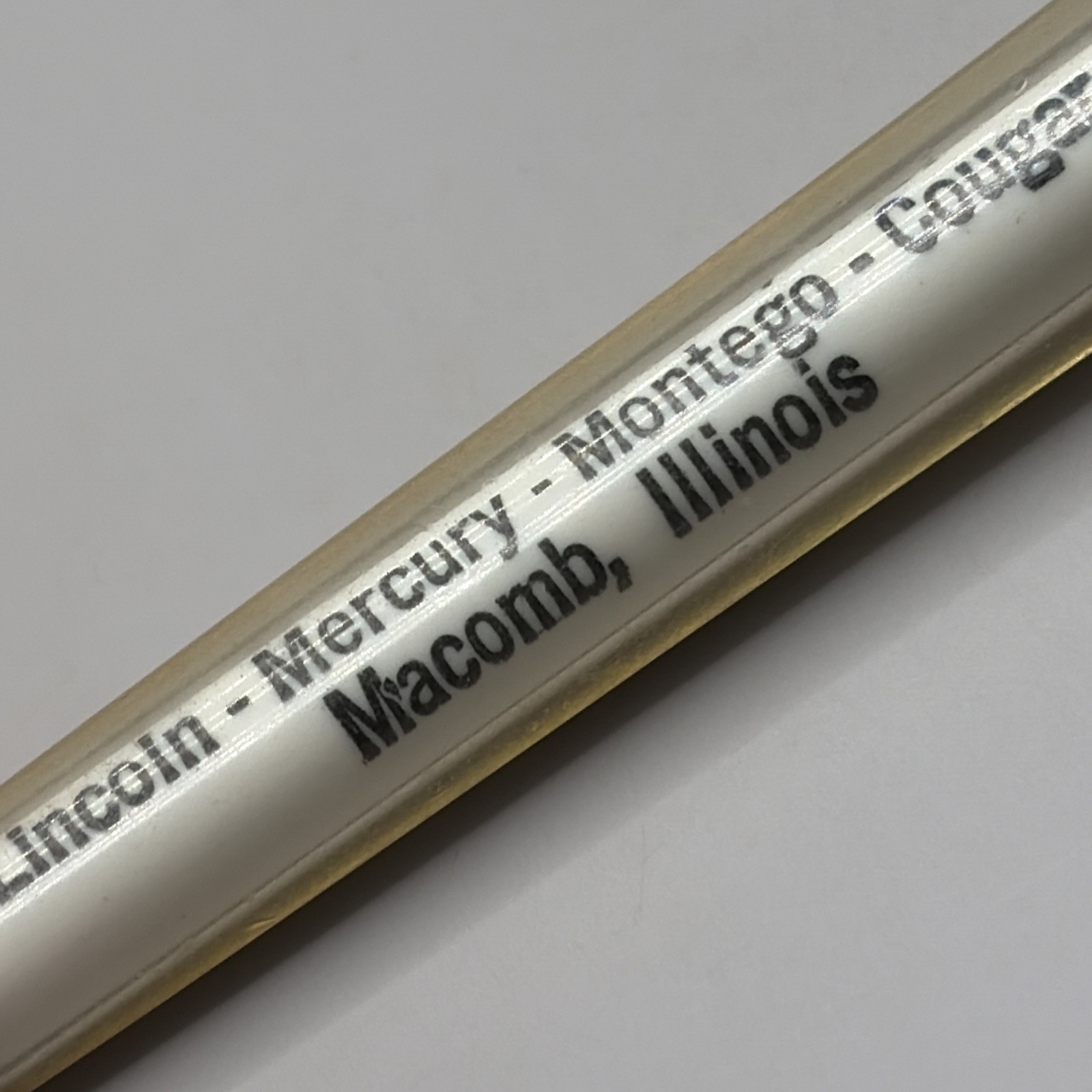 VTG Ballpoint Pen HOWE MOTOR SALES Lincoln Mercury Montego Cougar Macomb IL