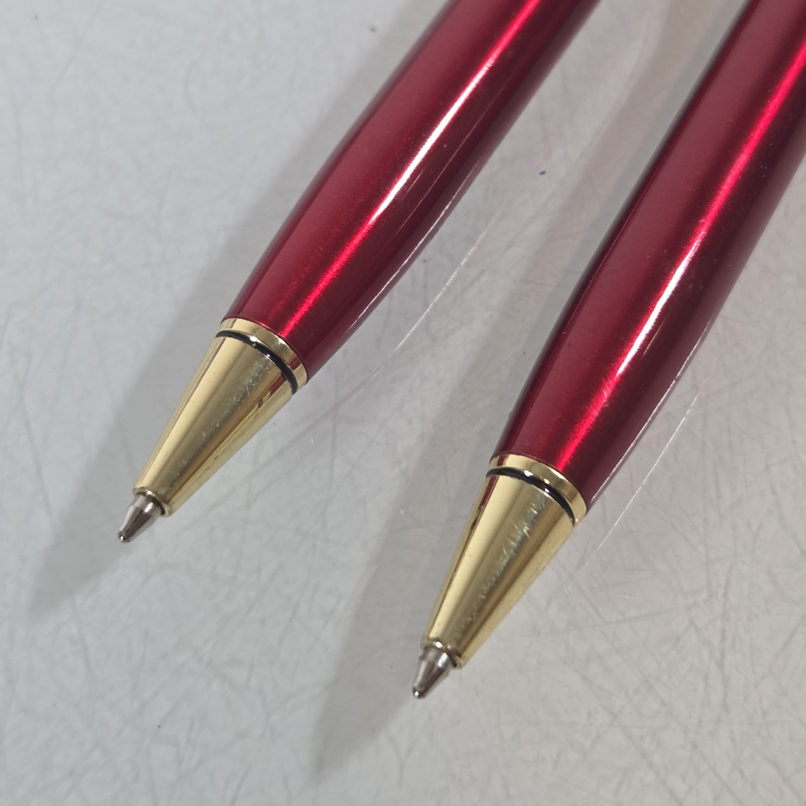 Adler 2 in 1 Royale Excel Red LED Lighted Flashlight Ballpoint Company Name Lot