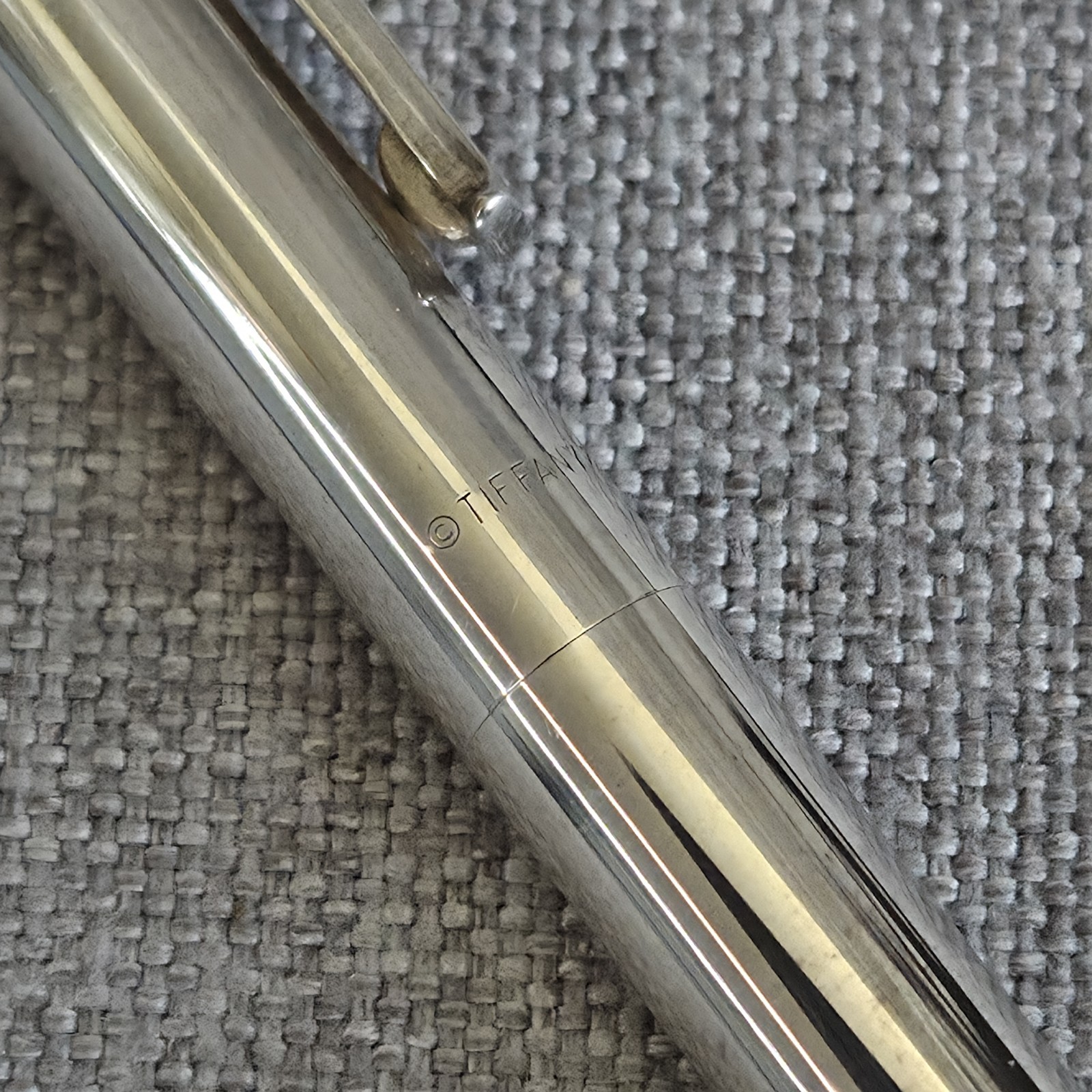 Vintage Tiffany & Co Sterling Silver Ballpoint Pen 925 USA T Clip Inscribed
