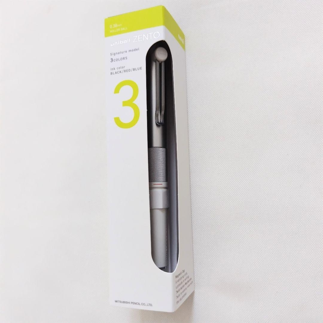 MITSUBISHI PENCIL uniball ZENTO Signature Model 3 Colors Sliver 0.38mm NEW