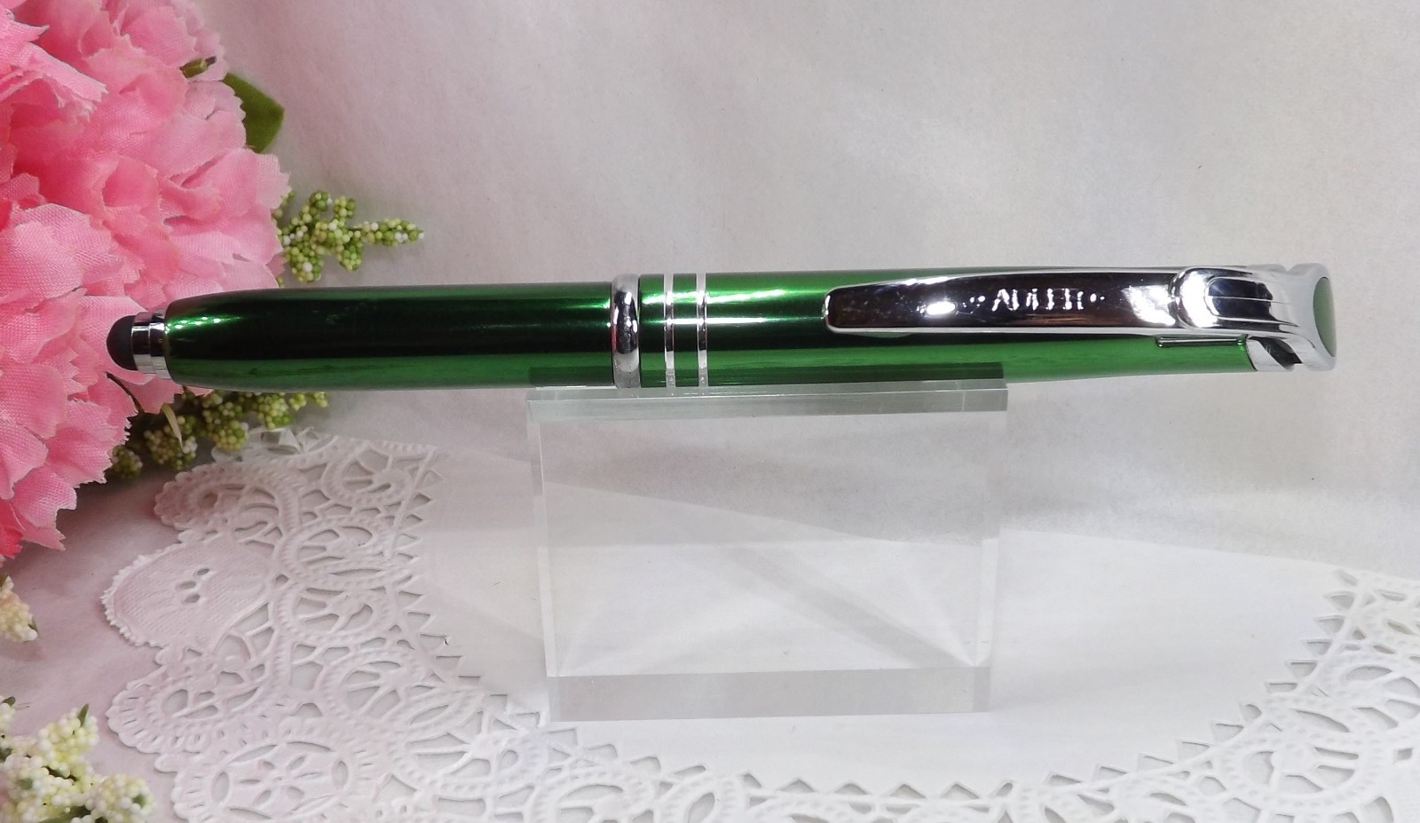3 in 1 Medina Lighted Tip Green Stylus LED Flashlight Adler Pen (HIGH QUALITY)