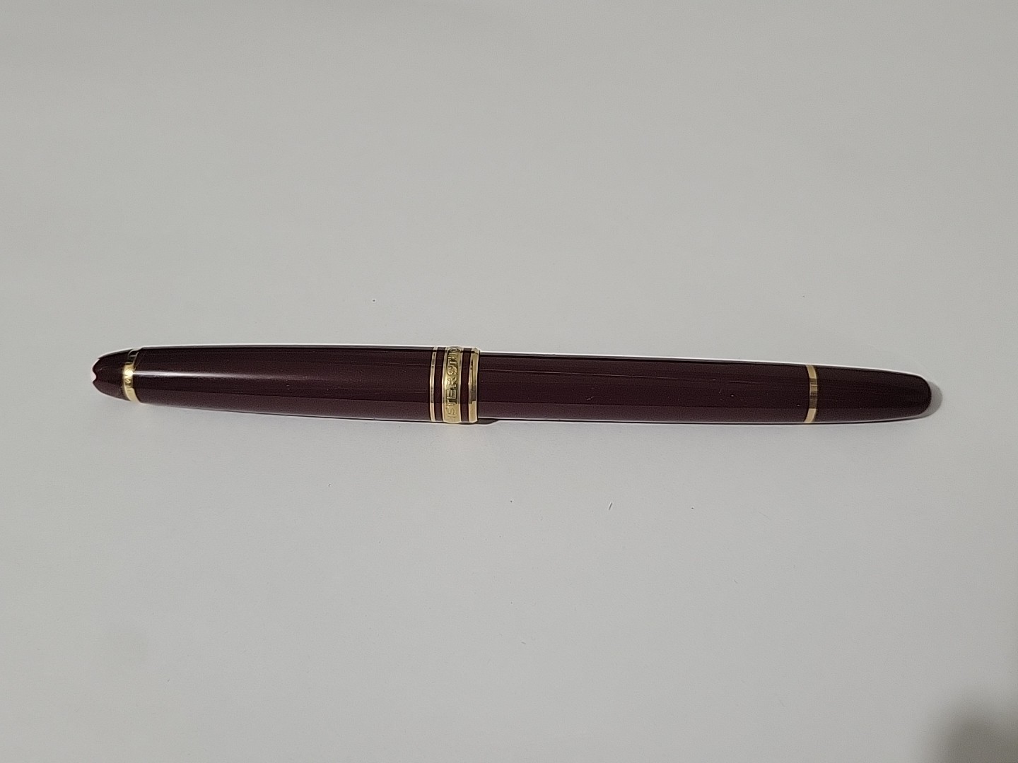 Montblanc Meisterstuck Bordeaux Ballpoint Pen Gold Trim West Germany with Box