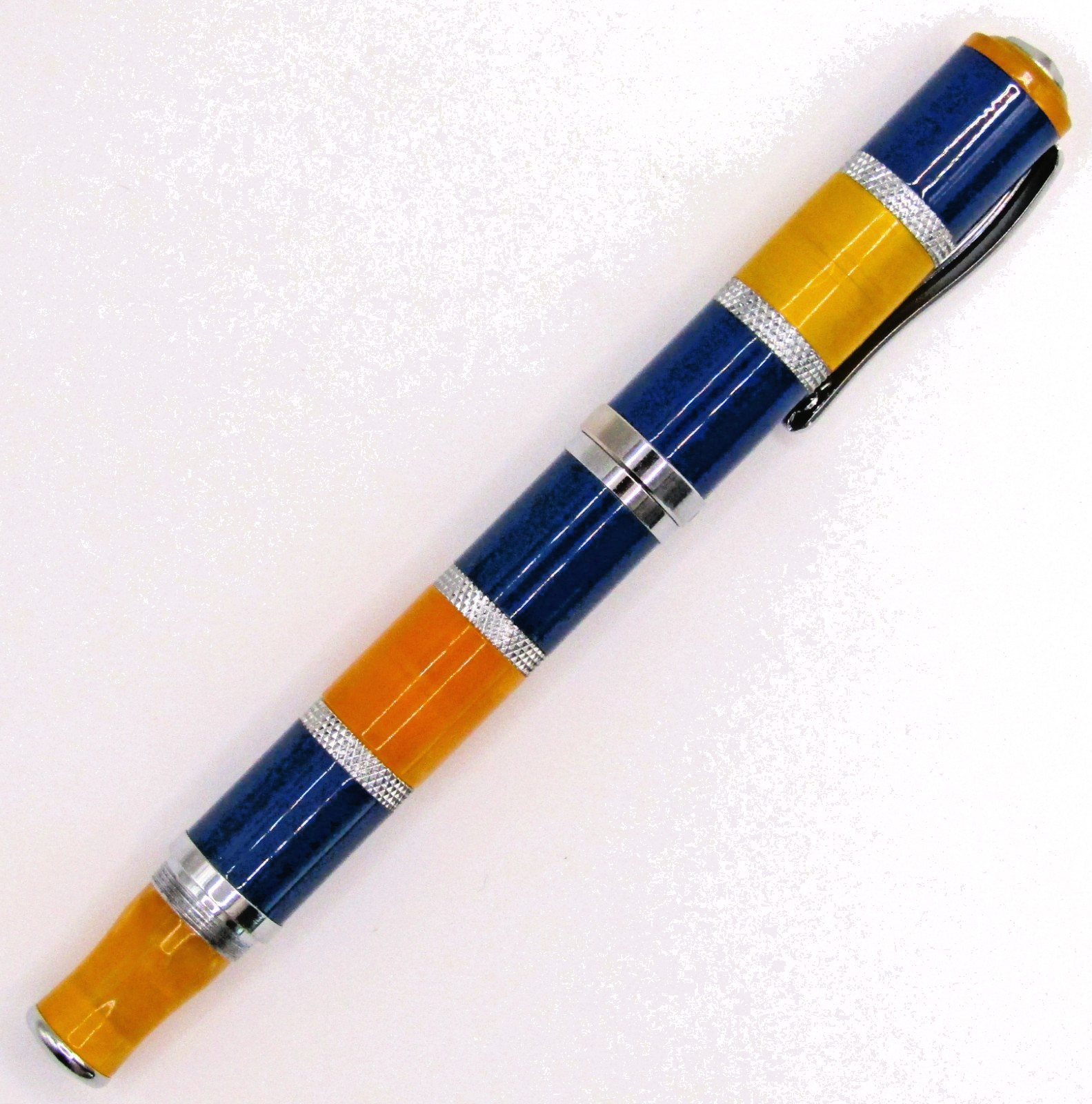 Monteverde Regatta Sport Ballpoint Pen in Blue and Yellow Pattern